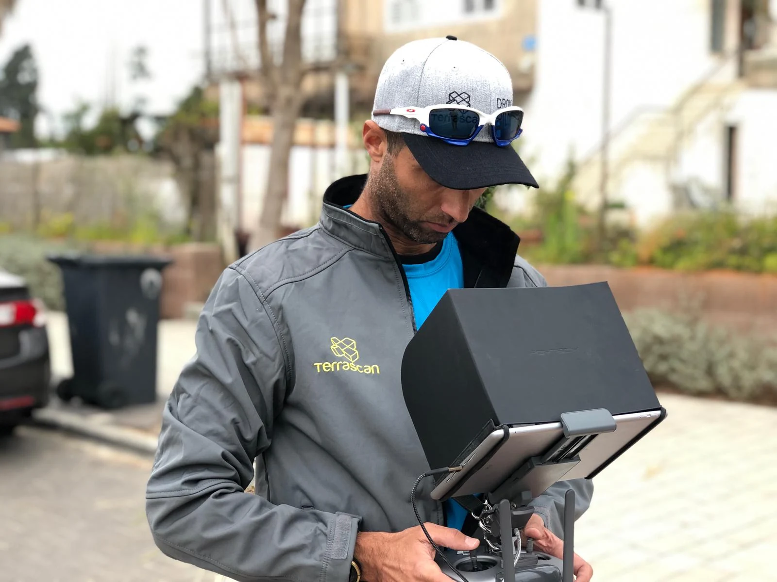 Terrascan field operator working with a drone control station